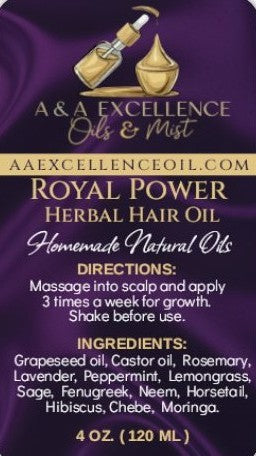 Royal Power Herbal Hair Oil - A & A Excellence